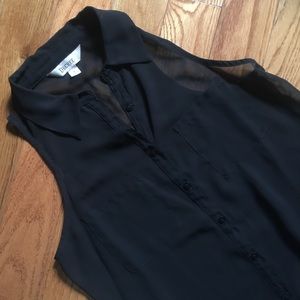 Decree black sleeveless blouse